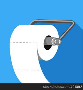 Toilet paper icon. Flat illustration of toilet paper vector icon for web. Toilet paper icon, flat style