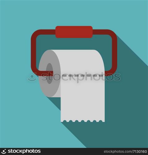 Toilet paper icon. Flat illustration of toilet paper vector icon for web design. Toilet paper icon, flat style