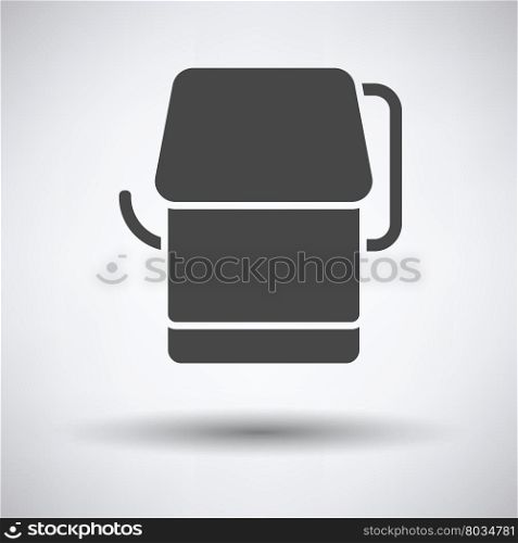 Toilet paper icon on gray background, round shadow. Vector illustration.