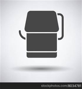Toilet paper icon on gray background, round shadow. Vector illustration.