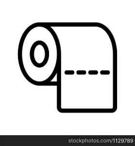 toilet paper icon vector. A thin line sign. Isolated contour symbol illustration. toilet paper icon vector. Isolated contour symbol illustration