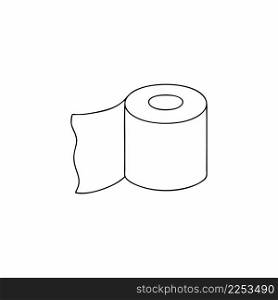 Toilet paper in a roll. Vector illustration in doodle style.