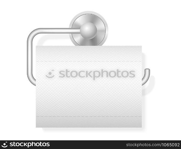toilet paper on holder vector illustration isolated on white background