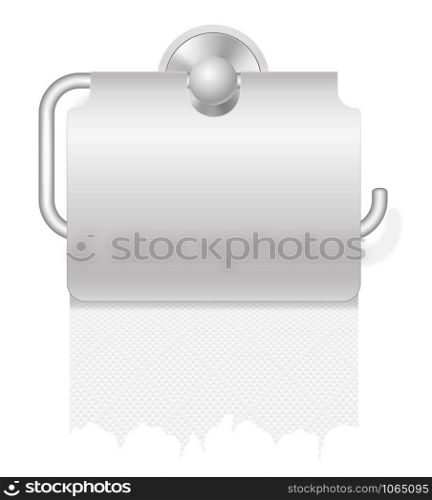 toilet paper on holder vector illustration isolated on white background