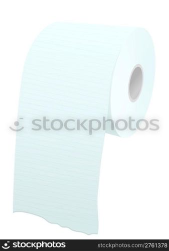 toilet paper roll isolated on a whote background