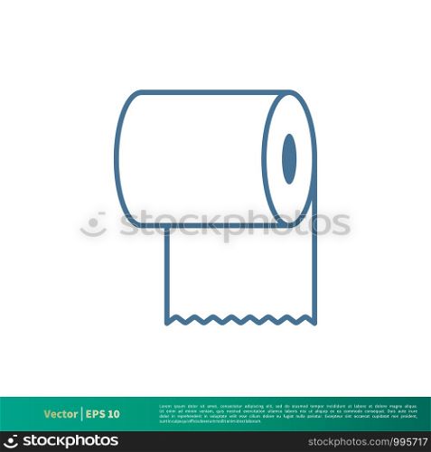 Toilet Paper, Tissue Icon Vector Logo Template Illustration Design. Vector EPS 10.