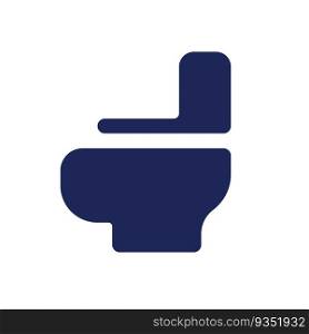 Toilet pot black glyph ui icon. Water closet. Washroom. Hotel. User interface design. Silhouette symbol on white space. Solid pictogram for web, mobile. Isolated vector illustration. Toilet pot black glyph ui icon