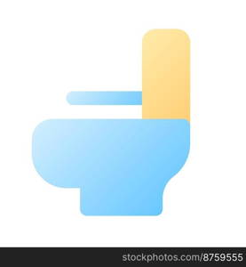 Toilet pot pixel perfect flat gradient color ui icon. Water closet. Washroom. Hotel service. Simple filled pictogram. GUI, UX design for mobile application. Vector isolated RGB illustration. Toilet pot pixel perfect flat gradient color ui icon