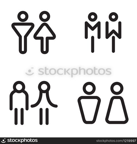 Toilet , Restroom Bathroom icons Vector illustration symbol