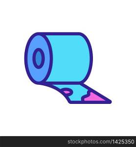 toilet roll icon vector. toilet roll sign. color symbol illustration. toilet roll icon vector outline illustration