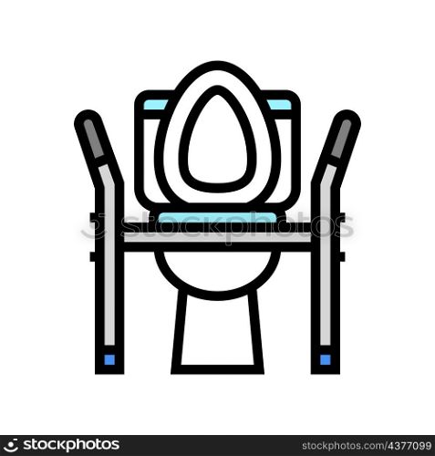 toilet seat medical color icon vector. toilet seat medical sign. isolated symbol illustration. toilet seat medical color icon vector illustration