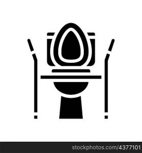 toilet seat medical glyph icon vector. toilet seat medical sign. isolated contour symbol black illustration. toilet seat medical glyph icon vector illustration