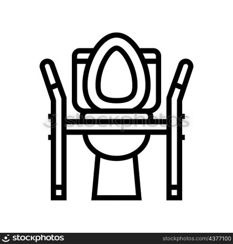 toilet seat medical line icon vector. toilet seat medical sign. isolated contour symbol black illustration. toilet seat medical line icon vector illustration