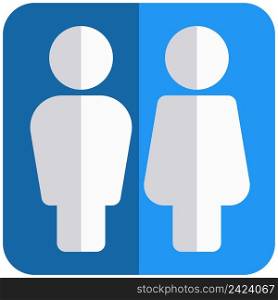 Toilet section for both male and female