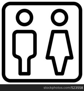 Toilet section for both male and female