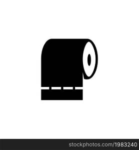 Toilet Tissue Paper Roll, Hygiene Napkins. Flat Vector Icon illustration. Simple black symbol on white background. Toilet Tissue Paper Roll, Napkins sign design template for web and mobile UI element. Toilet Tissue Paper Roll, Hygiene Napkins. Flat Vector Icon illustration. Simple black symbol on white background. Toilet Tissue Paper Roll, Napkins sign design template for web and mobile UI element.