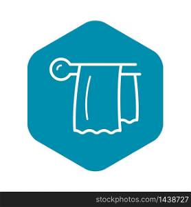 Toilet towel icon. Outline toilet towel vector icon for web design isolated on white background. Toilet towel icon, outline style