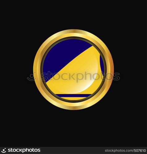 Tokelau flag Golden button