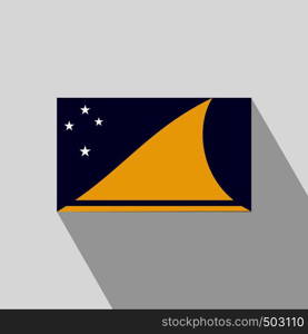 Tokelau flag Long Shadow design vector