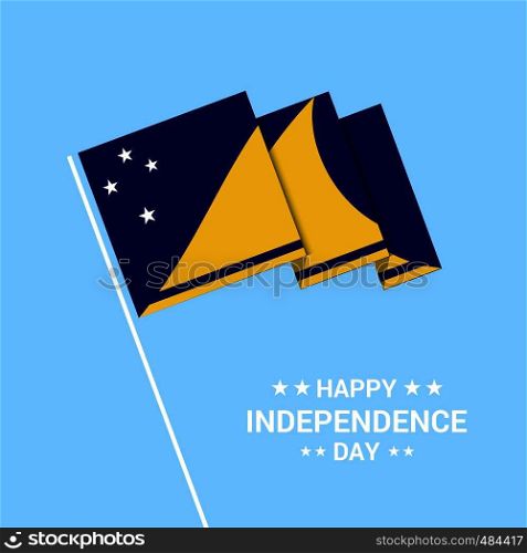 Tokelau Independence day typographic design with flag vector