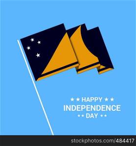 Tokelau Independence day typographic design with flag vector