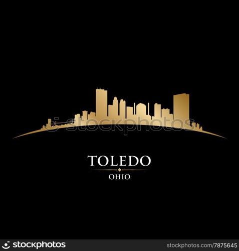 Toledo Ohio city skyline silhouette. Vector illustration