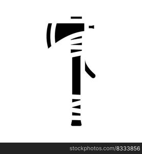 tomahawk blade glyph icon vector. tomahawk blade sign. isolated symbol illustration. tomahawk blade glyph icon vector illustration