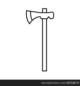 tomahawk weapon line icon vector. tomahawk weapon sign. isolated contour symbol black illustration. tomahawk weapon line icon vector illustration