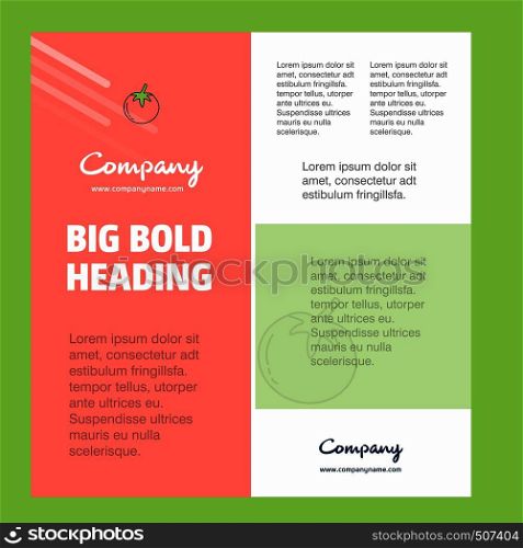 Tomato Business Company Poster Template. with place for text and images. vector background