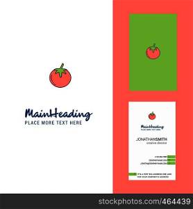 Tomato Creative Logo and business card. vertical Design Vector