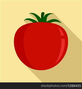 Tomato food icon. Flat illustration of tomato food vector icon for web design. Tomato food icon, flat style