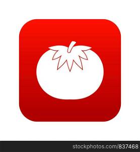 Tomato icon digital red for any design isolated on white vector illustration. Tomato icon digital red
