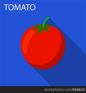 Tomato icon. Flat illustration of tomato vector icon for web design. Tomato icon, flat style