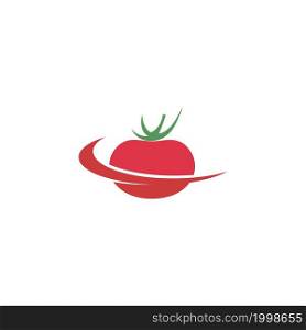 Tomato icon logo design vector illustration template