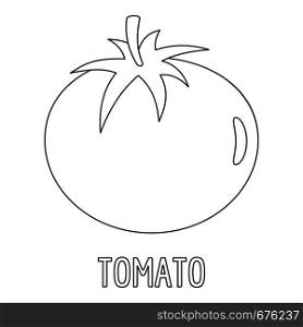 Tomato icon. Outline illustration of tomato vector icon for web. Tomato icon, outline style.