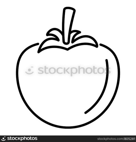 Tomato icon. Outline tomato vector icon for web design isolated on white background. Tomato icon, outline style