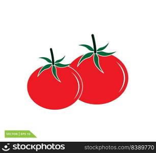 Tomato icon vector logo design template