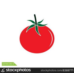 Tomato icon vector logo design template