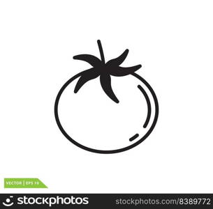 Tomato icon vector logo design template