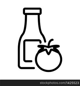 tomato juice in plastic bottle icon vector. tomato juice in plastic bottle sign. isolated contour symbol illustration. tomato juice in plastic bottle icon vector outline illustration