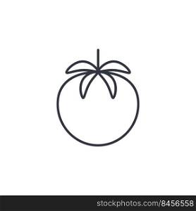 Tomato line icon vector illustration. Vegetable simple outline isolated image. Healthy organic food logo. Tomato line icon vector illustration