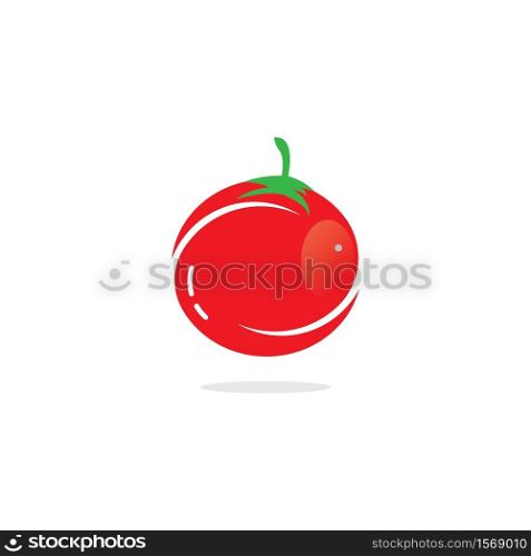 Tomato Logo Design Template. Vector Illustration