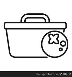 Tomato lunch box icon outline vector. Healthy meal. Dinner food. Tomato lunch box icon outline vector. Healthy meal