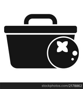 Tomato lunch box icon simple vector. Healthy meal. Dinner food. Tomato lunch box icon simple vector. Healthy meal