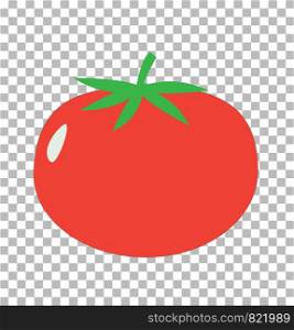 tomato on transparent. tomato sign. flat style. tomato icon.