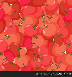 Tomato pattern. Seamless background with red tomatoes. Vector texture&#xA;