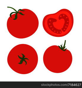 Tomato. Red vegetable. Hand drawn doodle vector sketch. Healthy food. Vegetarian product. Restaurant menu