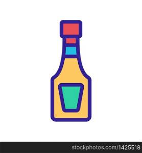 tomato sauce in bottle with lid icon vector. tomato sauce in bottle with lid sign. color symbol illustration. tomato sauce in bottle with lid icon vector outline illustration