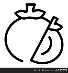 Tomato vegan food icon outline vector. Vegetarian diet. Eco fruit. Tomato vegan food icon outline vector. Vegetarian diet