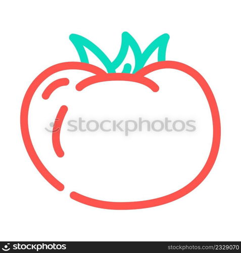 tomato vegetable color icon vector. tomato vegetable sign. isolated symbol illustration. tomato vegetable color icon vector illustration